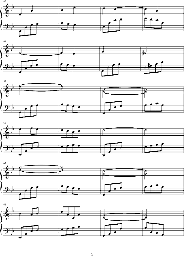 简单心情(钢琴谱)3