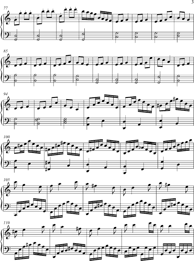 快乐星期天奏鸣曲(钢琴谱)3