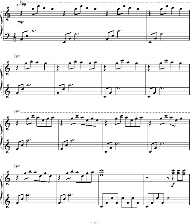 浓黑的酷刑(钢琴谱)3