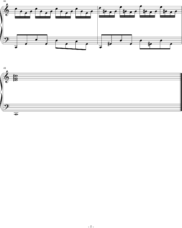 爱的终结点(钢琴谱)5