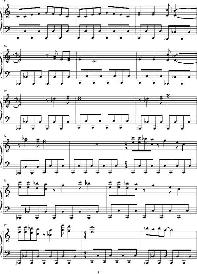 来自朋友的歌声(钢琴谱)3