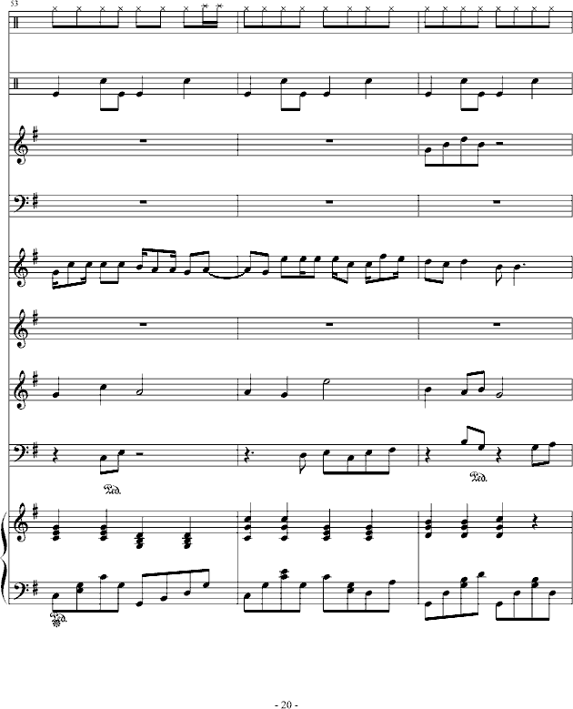 舞台(钢琴谱)20