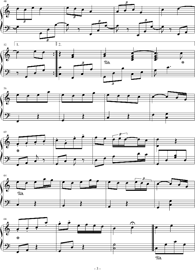 九班歌(钢琴谱)3