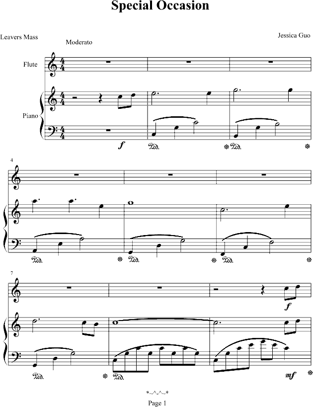 最后的一次(钢琴谱)1