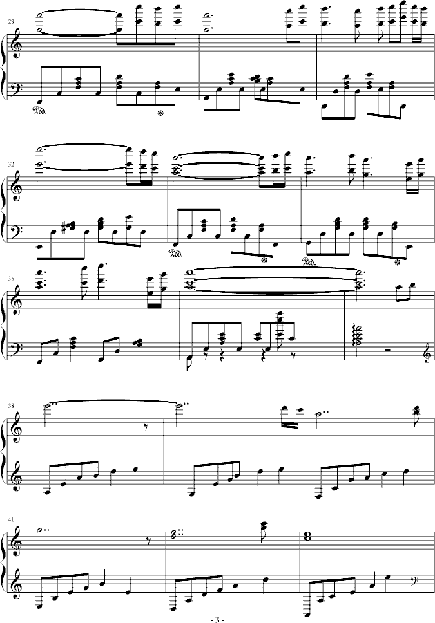 月夜抒怀(钢琴谱)3