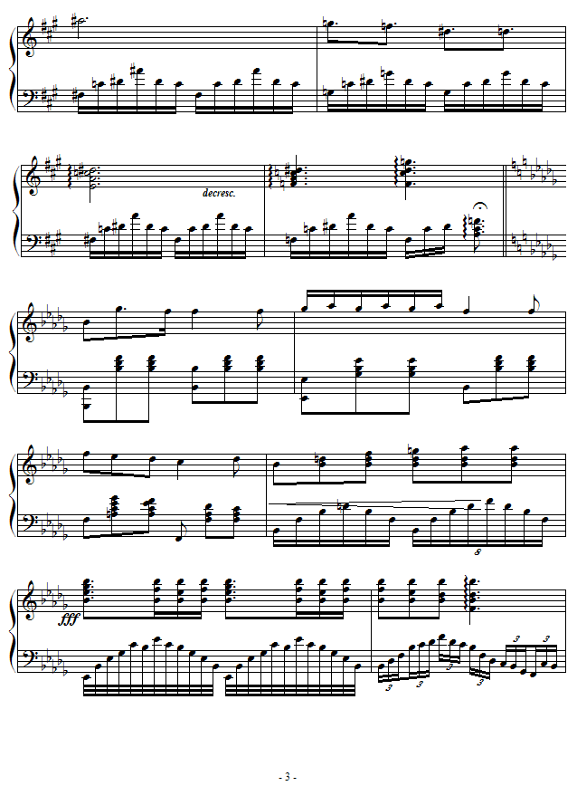 幻想曲之大地(钢琴谱)3
