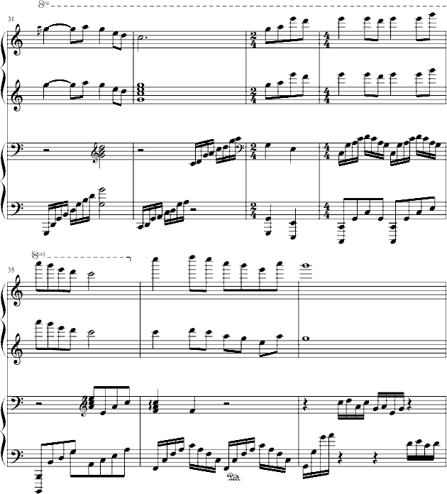浪雁云砂(钢琴谱)5