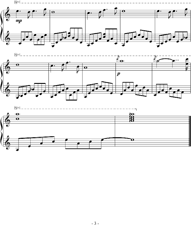 云儿的忧伤(钢琴谱)3