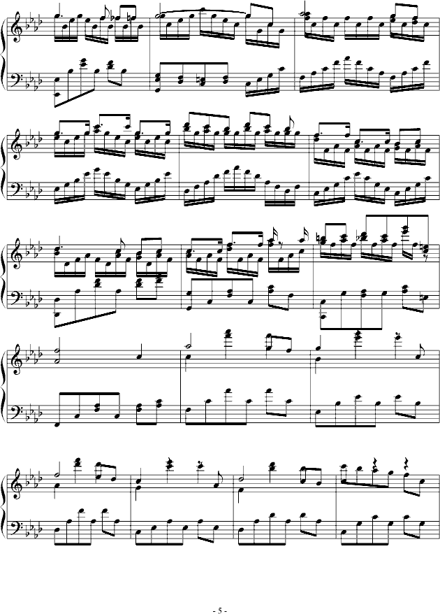 夏日凝霜(钢琴谱)5