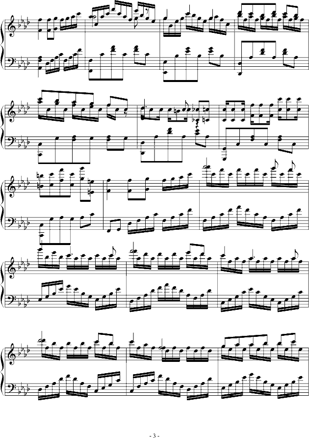 夏日凝霜(钢琴谱)1