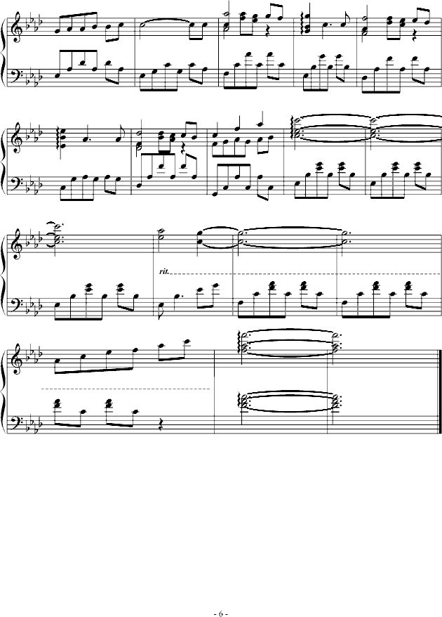 夏日凝霜(钢琴谱)6