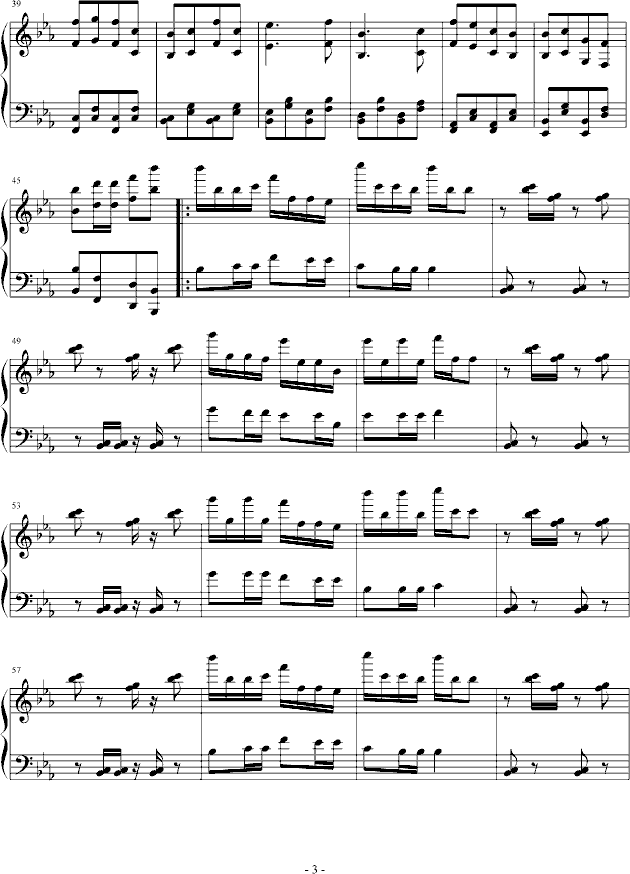 欢快的民谣(钢琴谱)3