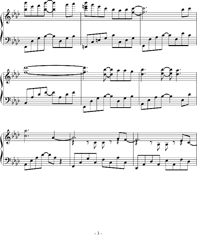 一手没有结尾的小曲(钢琴谱)3