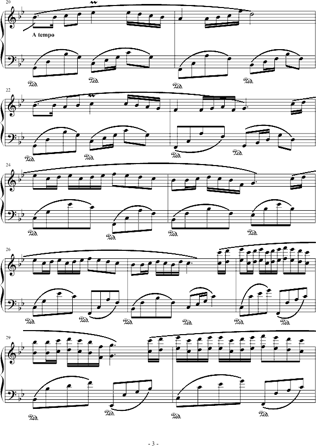 温馨的梦(钢琴谱)3