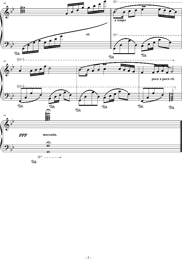 温馨的梦(钢琴谱)5