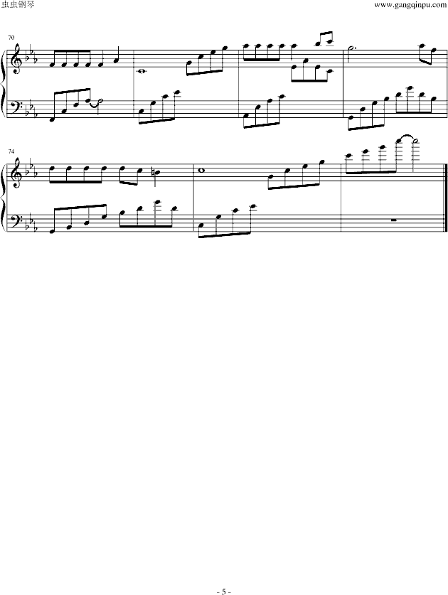 忆伤(钢琴谱)5