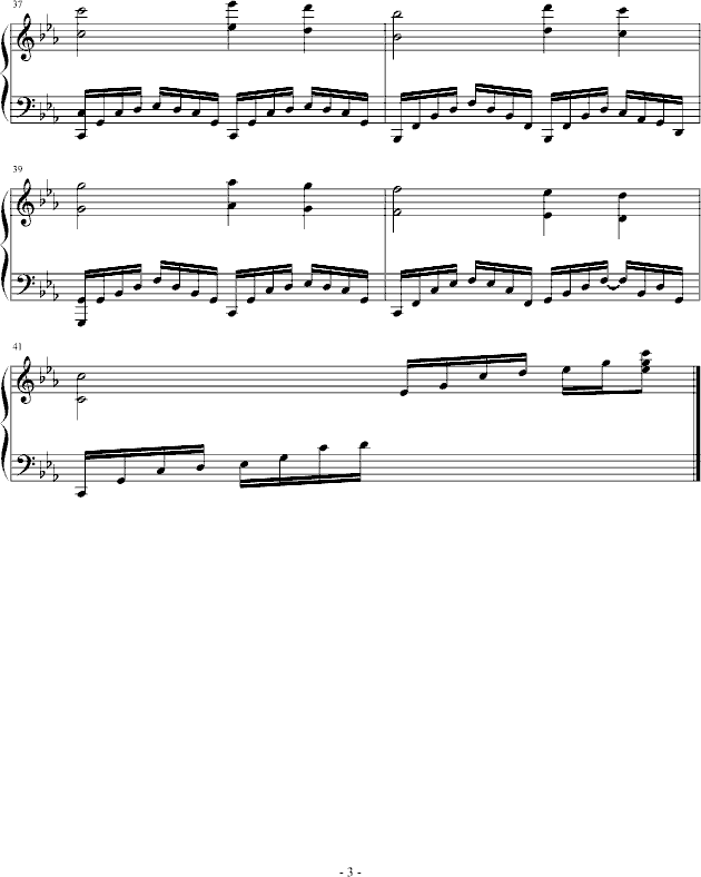 再见，大学(钢琴谱)3