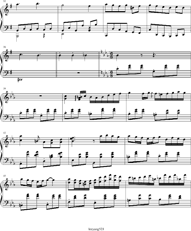G大调夜曲(钢琴谱)3