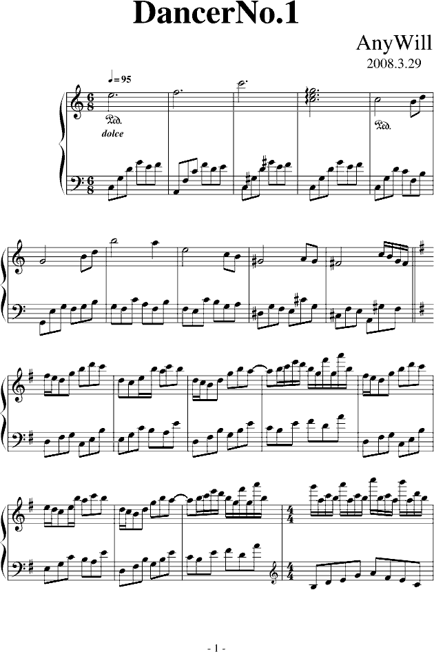 DanceNo.1(钢琴谱)1