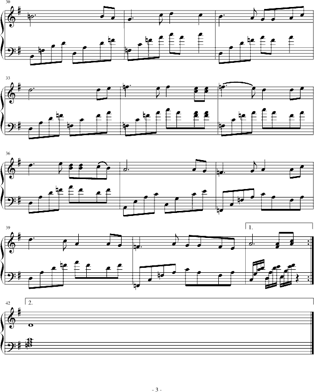 最深处的爱(钢琴谱)3