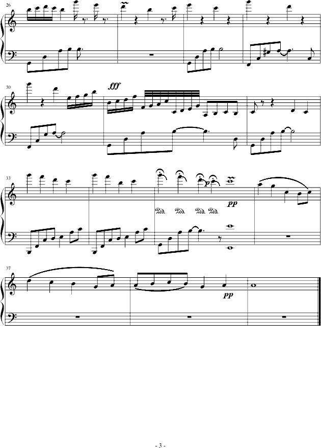秋日梦(钢琴谱)3