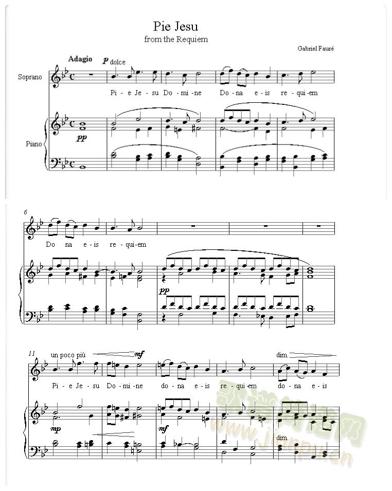 pie jesu(钢琴谱)1