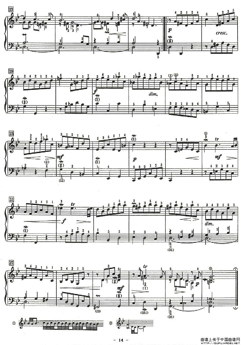 十二首小前奏曲P14(钢琴谱)1