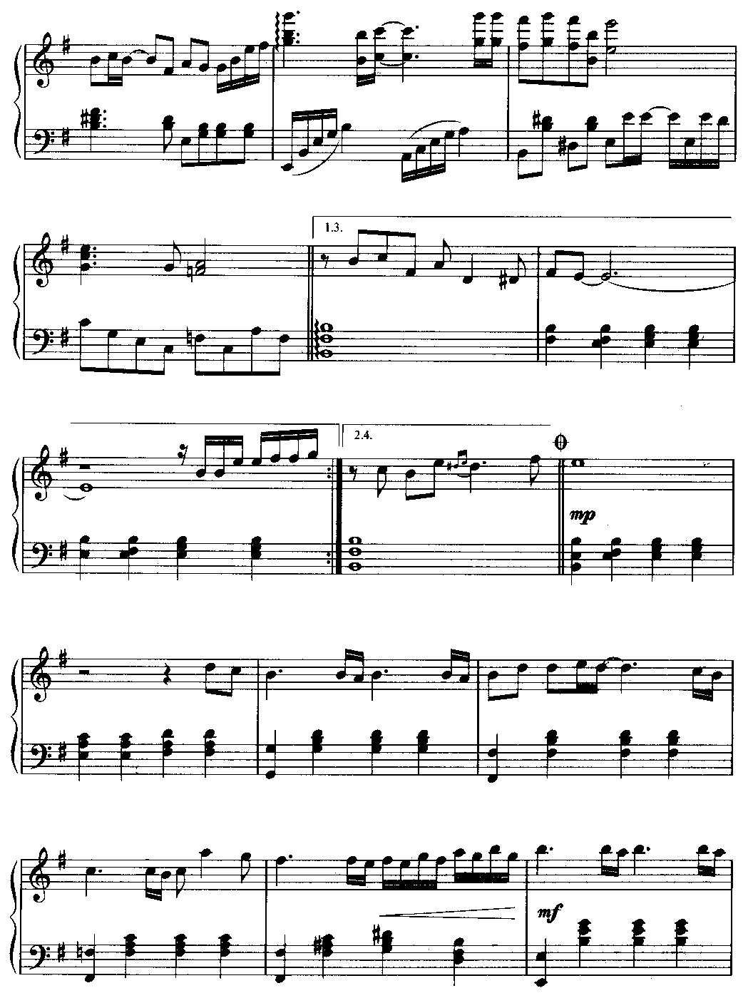 当年情（电影主题曲(钢琴谱)3