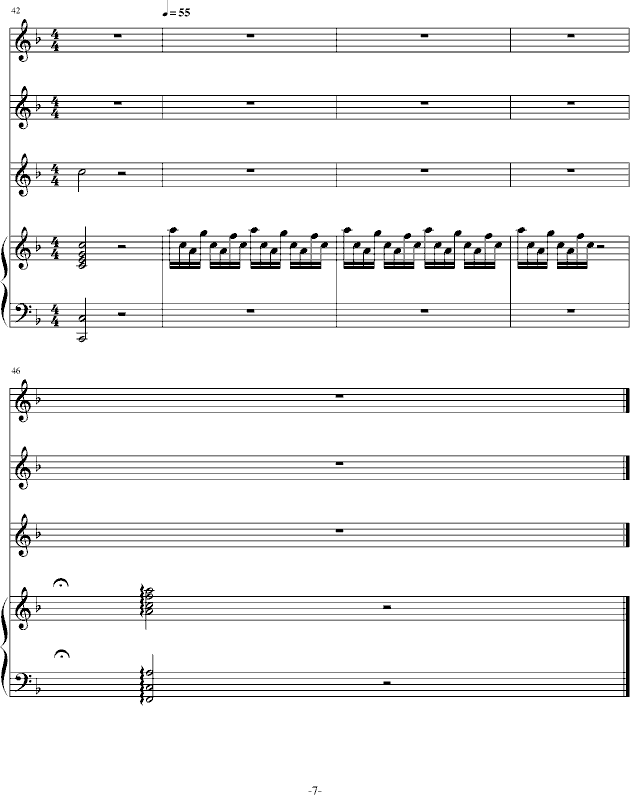 悲惨世界ON MY OWN伴奏版(钢琴谱)7