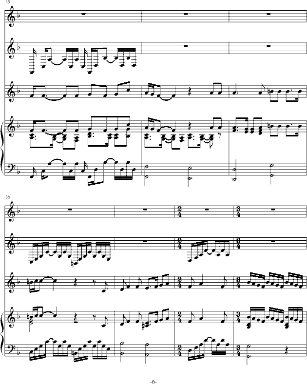 悲惨世界ON MY OWN伴奏版(钢琴谱)6