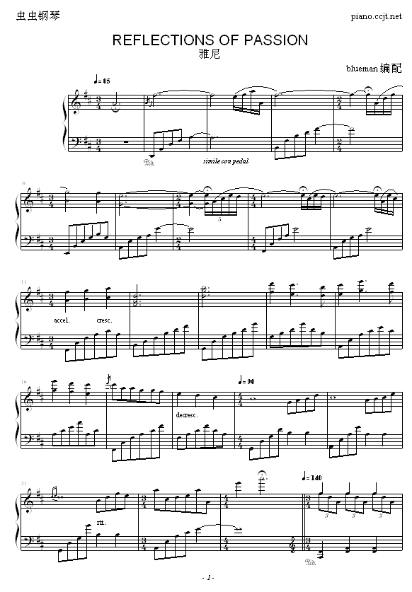 Reflections of Passion(钢琴谱)1