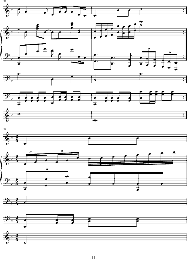 呼唤你我的战友(钢琴谱)11
