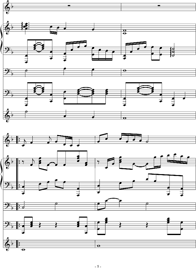 呼唤你我的战友(钢琴谱)5
