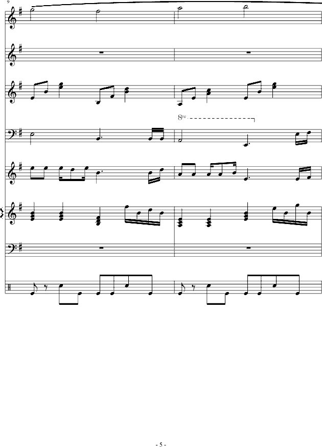 不能失去你(钢琴谱)5