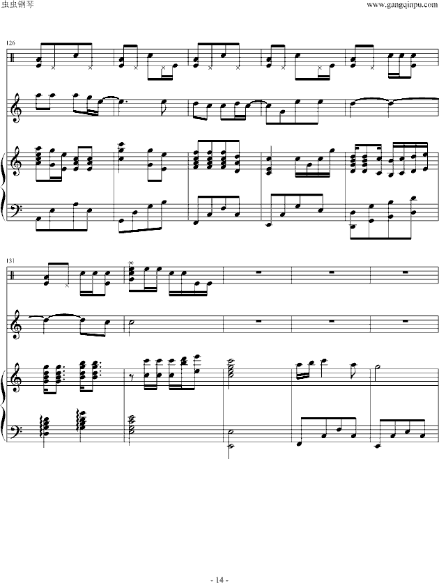 天使恋人(钢琴谱)14
