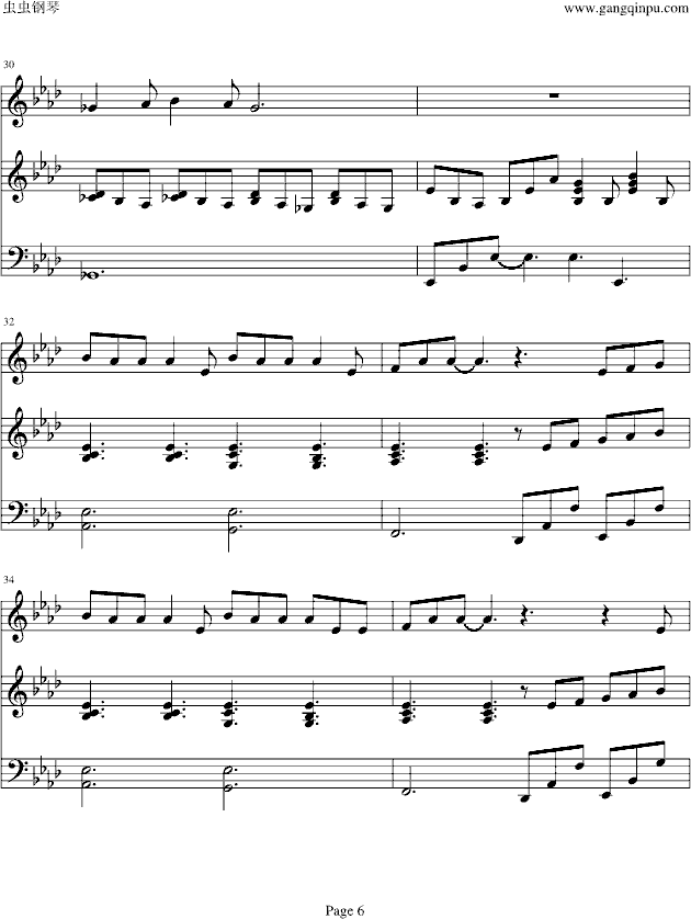 Teddy Bear(钢琴谱)6