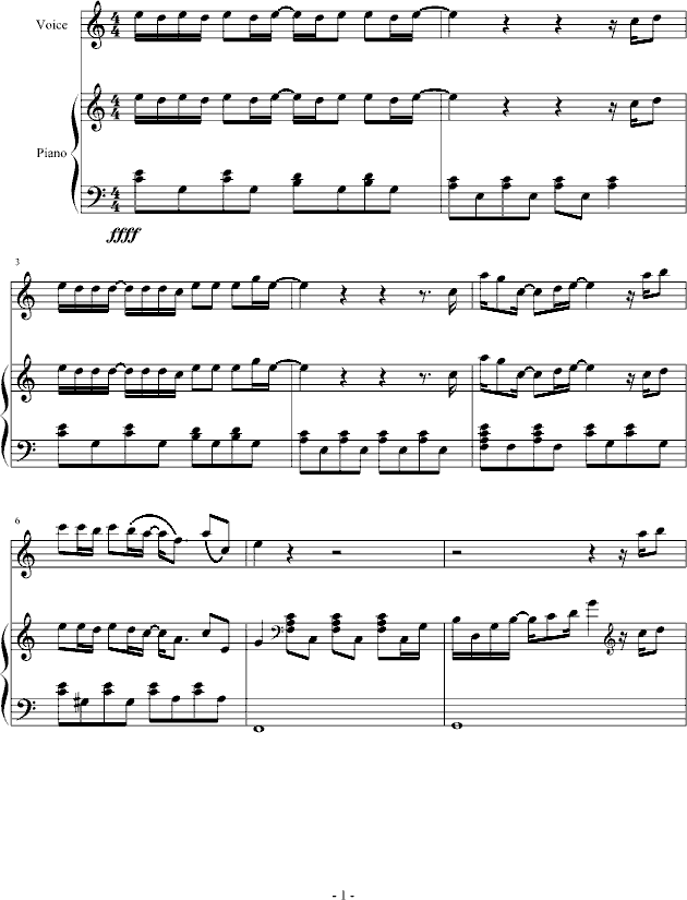 free loop(钢琴谱)1