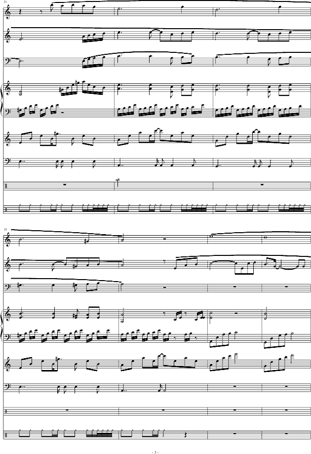 你不懂哥的心(钢琴谱)3