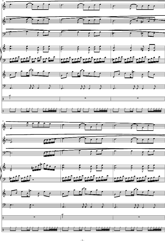 你不懂哥的心(钢琴谱)6