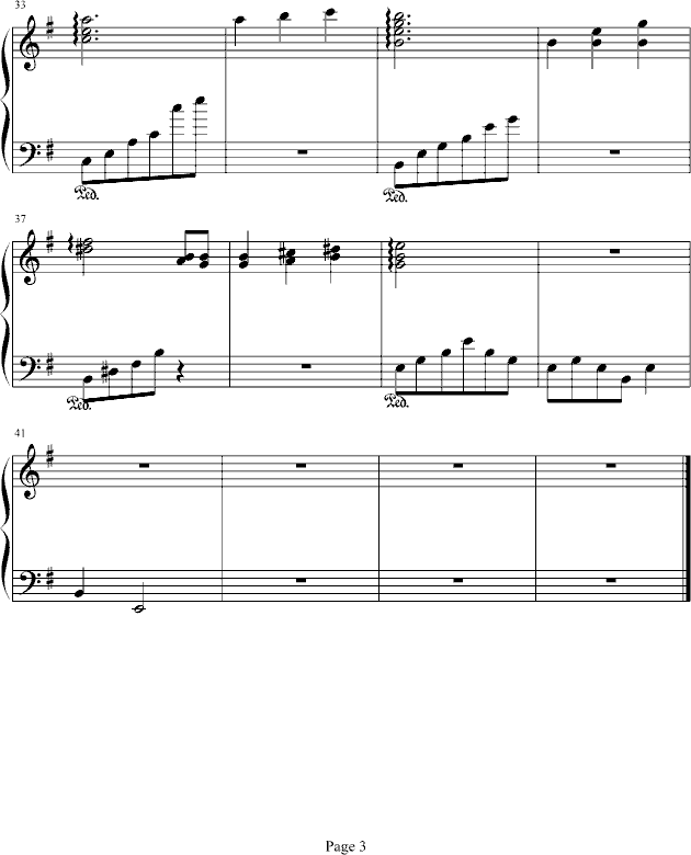圣斗士星矢北欧篇天琴座米鸣——镇魂曲(钢琴谱)3
