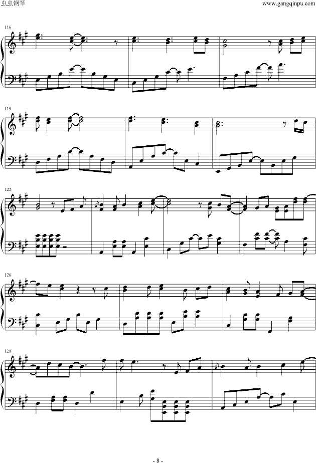 青春纪念册(钢琴谱)8