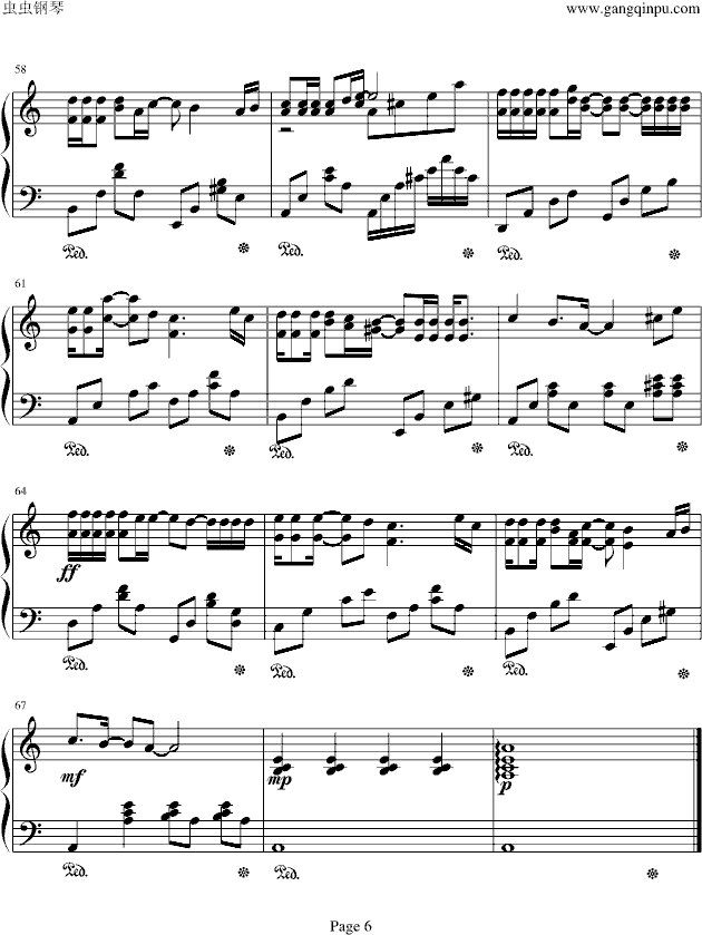 你怎么舍得我难过(钢琴谱)6