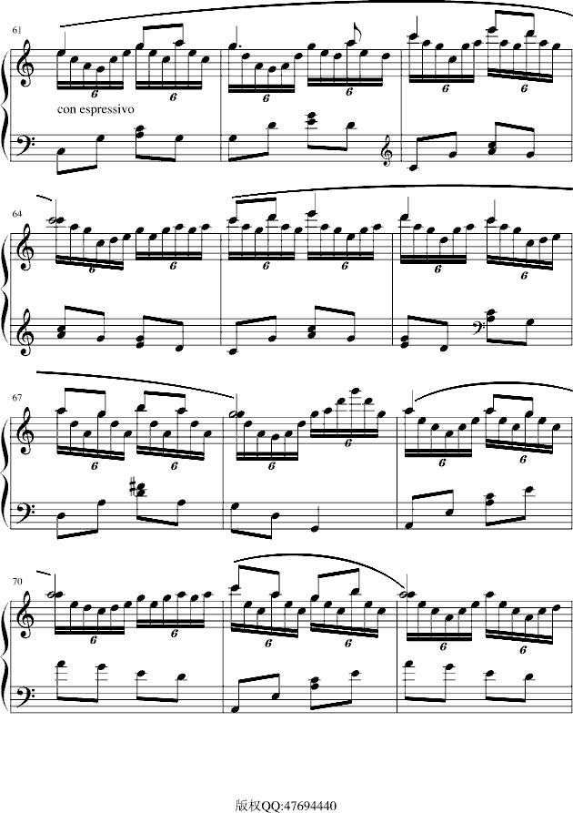 谷粒飞舞(钢琴谱)6