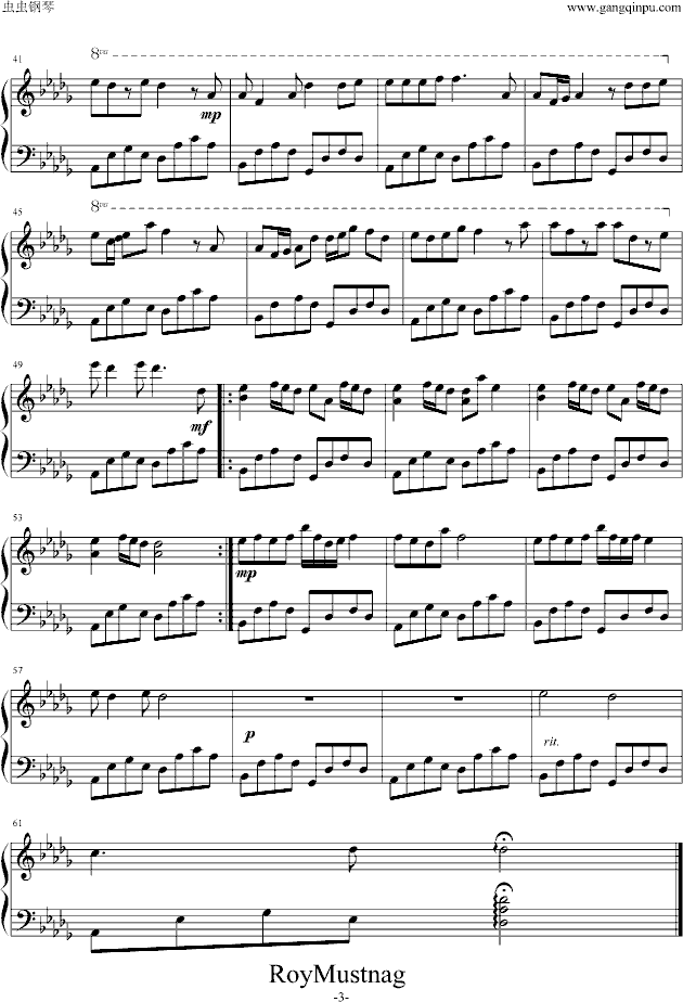 You [寒蝉鸣泣之时](钢琴谱)3