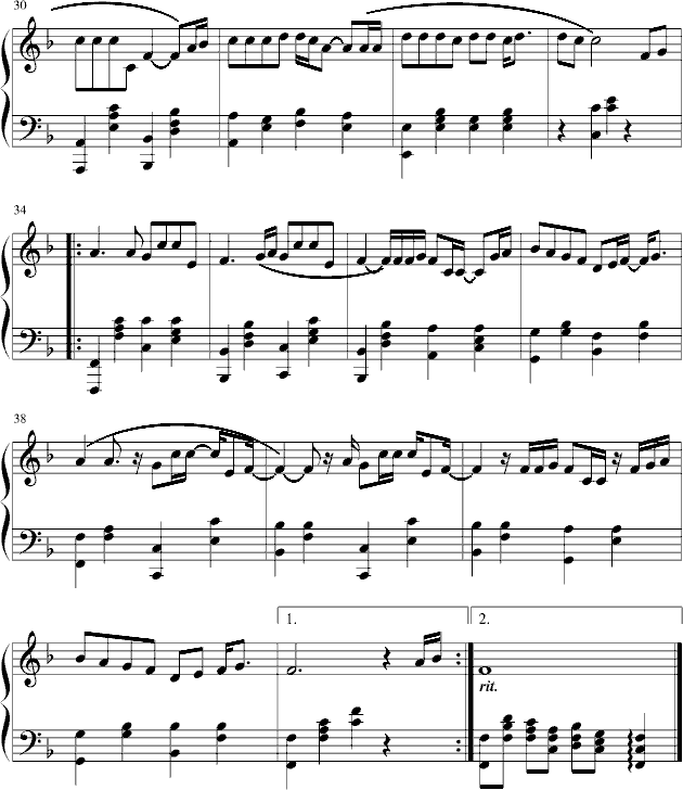 爱因为在心中(钢琴谱)3