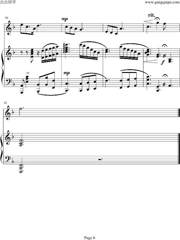 我和我的祖国(钢琴谱)6