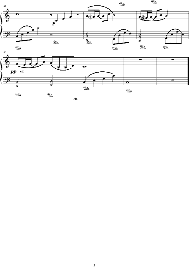 一个人的浪漫（初学者的天空）(钢琴谱)3
