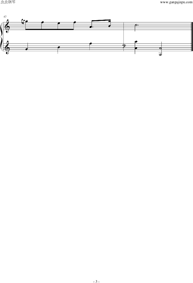 雨中漫步(钢琴谱)3