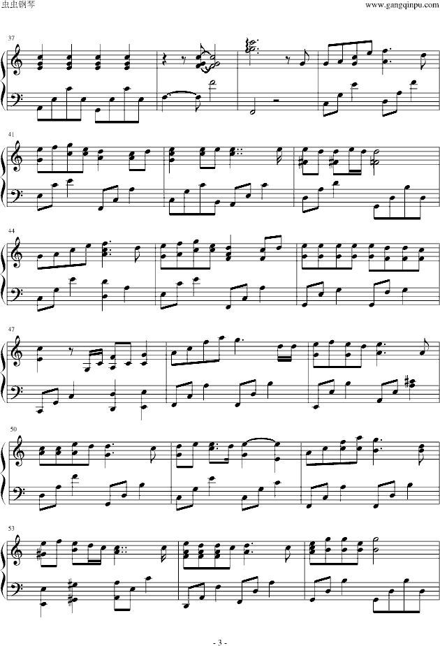 台湾的心跳声 蔡依林(钢琴谱)3