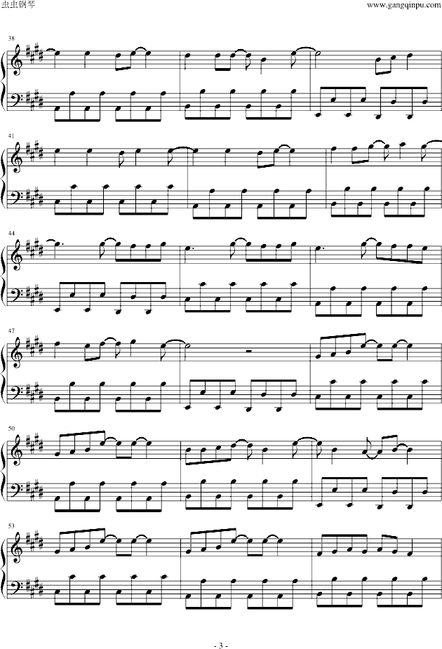 阳光宅男 周杰伦 吴凌云编制版(钢琴谱)3